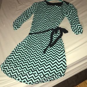 Chevon long sleeve dress